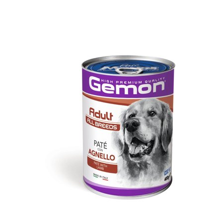 Gemon Paté con Agnello Cibo Umido Cani Adulti Barattolo 400 g