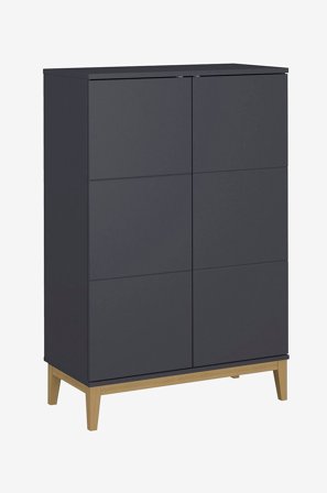 Loft24 - Pelle Skåp med 2 dörrar i Mdf - Grå - Skåp - Från Homeroom