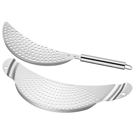 1 Sæt med 2 stk. Rustfrit Stål Gryde Si Spaghetti Pasta Si