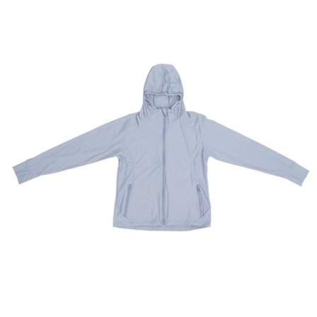 Andningsbar solskyddsjacka UPF 50+ Dam utomhus långärmad UV-skyddshuva (grå)(XL )