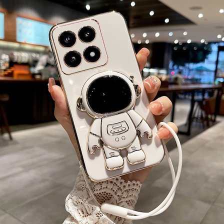 Astronauttikuvioinen puhelinkotelo sopii Xiaomi 14T/13T/12T/11T -puhelimille