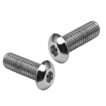 M5 (5mm x 14mm) Sekskant Skrue med Knapphode - A2 Rustfritt Stål (Pakke med 20)