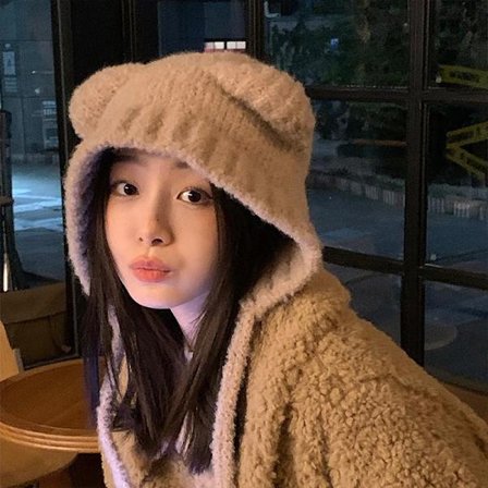 e Bear Ear Wool Winter Warmth Series Woven Knitted Women's War