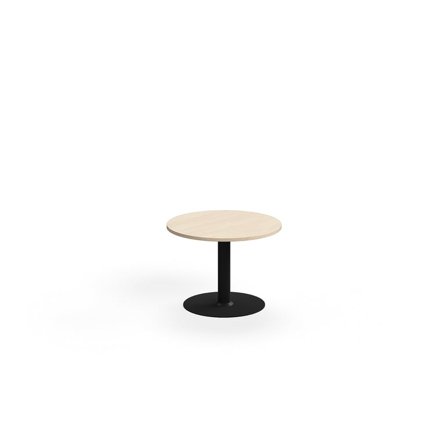 Konferenční stolek ALVA, Ø700x500 mm, vysokotlaký laminát, černá/bříza