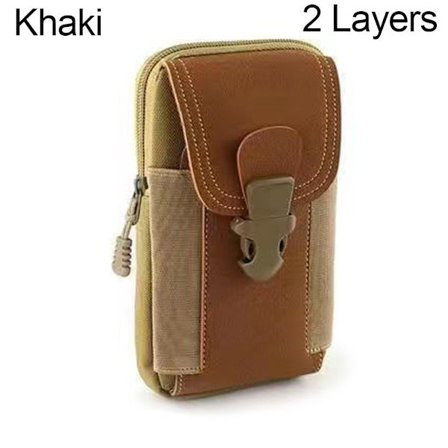 Tactical Molle-påsar Liten ficka KHAKI 2 LAYERS 2 LAYERS