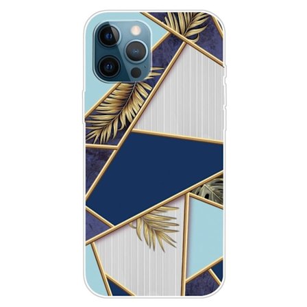 Marmormotiv iPhone 15 Pro Max skal - Fragment Av Färg Och Vinranka