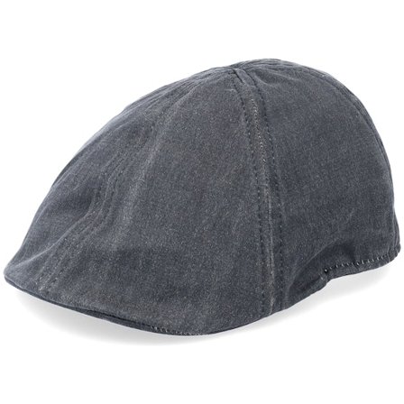 Stetson - Negro flatcap Gorra - Level Co/Pe Black Flat Cap @ Hatstore