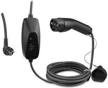 Freev EV-Charge 2200 Schuko to Type 2, 3.5kW/8A-16A/0,5+5M - Portabel elbilsladdare för laddning direkt i vägguttaget
