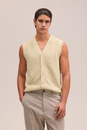 NN.07 Reece Vest Male White Organic Cotton