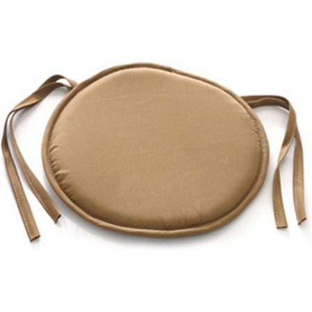 Rund setepute, stolpute til hjemmet med knytebånd, avtagbart spisestoltrekk for innendørs og utendørs bruk, sofaer, sirkulær med knytebånd, brun