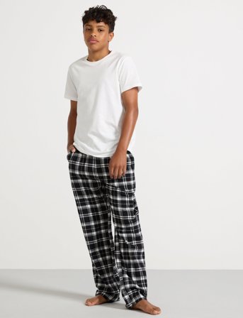 Lindex Trousers Pyjamas Flannel - Black - 128