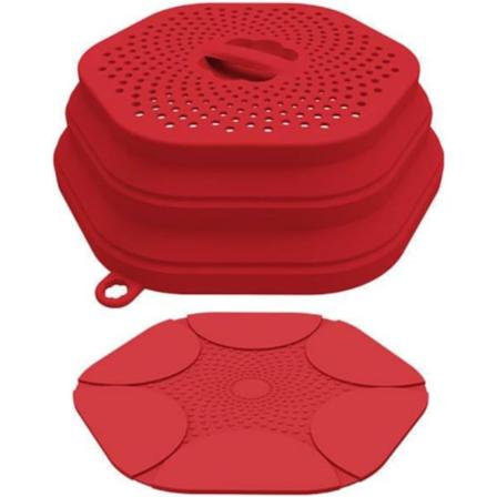 Monitoiminen Mikroaaltouuninkannen Sarja Liukumattoman Alustan, BPA-Vapaan Mikroaaltouuninkannen, Taittuvan Siivil n, Keitti tarvikkeiden, Kasaan 