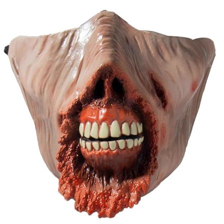 Halloween-dekorasjoner Halloween Åpen Munn Brenne Horror Halv Ansikt Latex Maske Nytt Produkt Maske