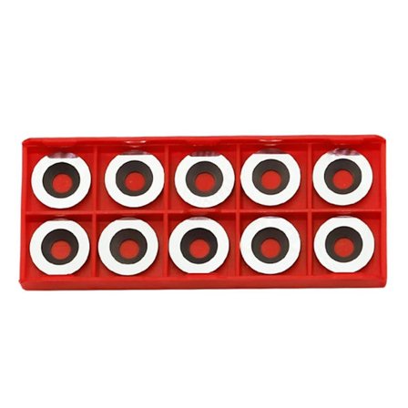 10 st 16mm Runda Karbidinsatser Skärverktyg Knivar Blad Passar För DIY Svarv Träbearbetning Finisher Urholkningsverktyg 30 Grader