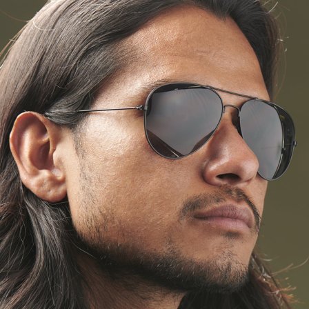 Black on Black Aviators for Men - Aviator sunglasses