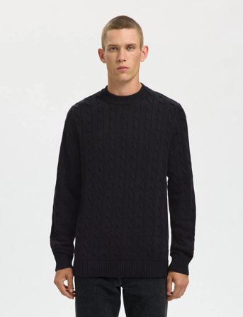 Selected Slhryan Structure Crew Neck - Black - M