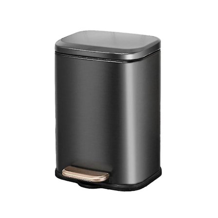 Ruostumattomasta teräksestä valmistettu, fiksusti suunniteltu roskakori keittiöön ja kylpyhuoneeseen