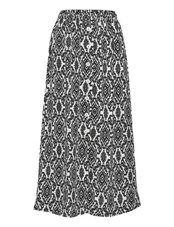 Onlnova Lux Button Skirt Aop Wvn 7 Black ONLY