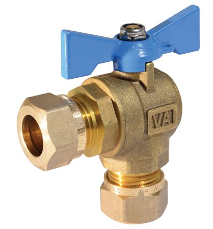 Vatette FG084050042 Kulventil 15 mm Blått vred, Installation