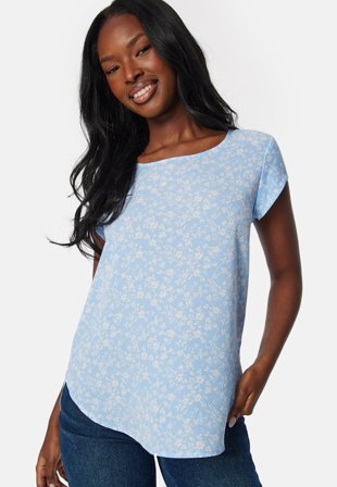 ONLY - Onlvic ss AoP Top - Blue/Patterned