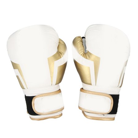 Oppblåsbare boksehansker pustende med borrelås for Taekwondo Karate Fighting Training Hvit Gull