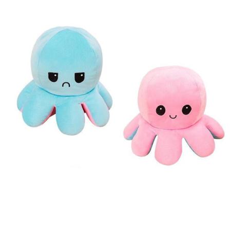 Doll Flip Octopus (ljusblå + Rosa 50 Cm)