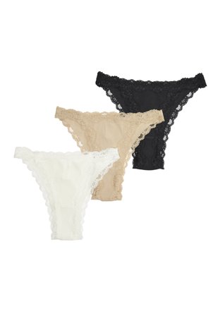 BUBBLEROOM 3-pack Ginnie Lace Edge Brazilian White / Black / Beige Klær