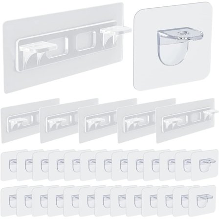 Klare Akryl Hylde Støttetappe Selvklæbende Beslag til Hylde Skab