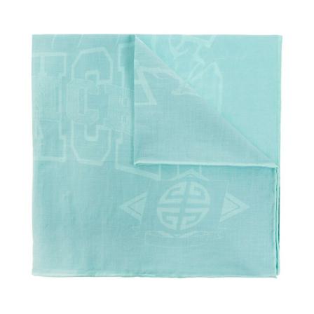 Givenchy, Shawl with logo Blauw, Heren, Maat:ONE Size,Katoen