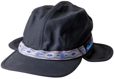 Kavu Strapcap Trapper Jet Black - Vinterluer og Øreklappluer