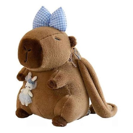 Plys taske rygsæk formet som capybara, plysrygsæk