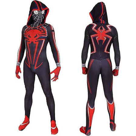 Sort Spiderman Onesie Voksen Cosplay kostume til børn 110 cm