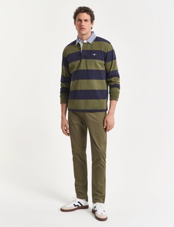 GANT Slim Twill Chinos - Khaki green - 36 x 30