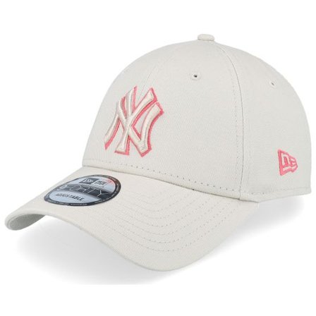 New Era - MLB Beige adjustable Keps - New York Yankees Team Outline 9FORTY Stone Adjustable @ Hatstore