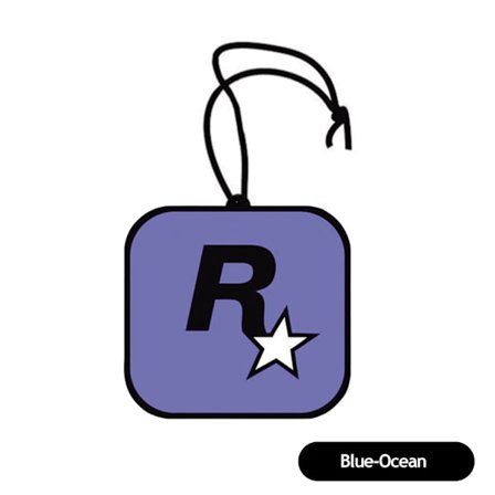 Trendig bil Doft R Stjärn Bil Långvarig Aromaterapi Doft Styck Nätverk Röd Pendant Dekoration Bil Deodorisering Blå-Ocean