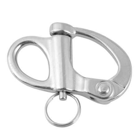 10*35mm Rustfritt Stål Fast Snap Shackle Rask Utgivelse med Rund Ring
