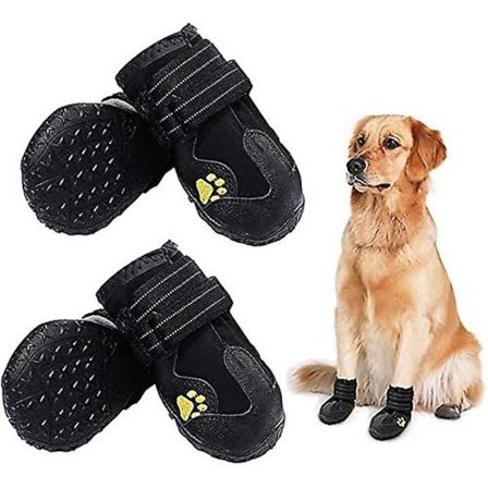 8 Hunde Støvler, Vandtætte Støvler Til Hunde, Hundestøvler Med Anti-slip Sål Reflekterende Remme, Udendørs Hundestøvler Til Mellemstore Store Hunde (