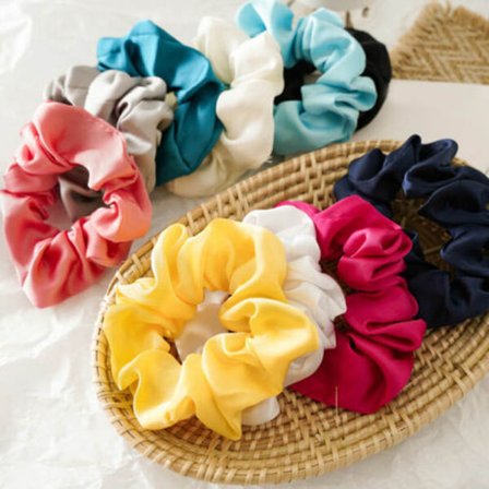 3Pcs Women Girl Satin Scrunchie Elastic Hairbands Girls Hair Rope Ring Band Ties