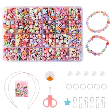 Gaver til piger, perler til trådning - påskegaver til børn, håndværkssæt til børn fra 6 år, påskehåndværk, julegaver