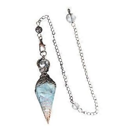 Kuusikulmainen Kristallipendeli Reiki-kaulakoru Energiaa Tasapainottavaan Meditaatioon Pinkki (Sininen)