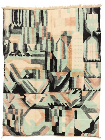 Annodato A Mano Berber Moroccan - Mid Atlas 302X400 Tappeto Di Lana Verde/Nero Largo