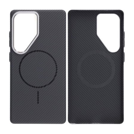 Samsung Galaxy S25 Ultra Mobilskal Carbonmönstrad - Svart