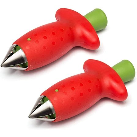 2 pakkausta mansikan kuorinta-ainetta ja lehtienpoistoainetta