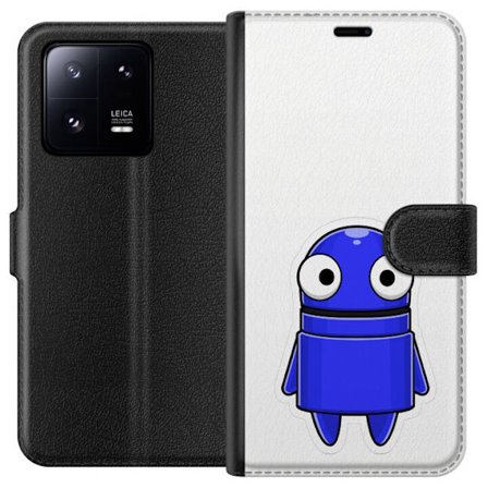 Kompatibelt Lommeboketui til Xiaomi Xiaomi 13 Pro Blå tegnet figur med store øyne og et vennlig uttrykk i minimalistisk design