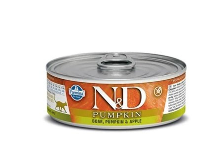 Farmina N&D Pumpkin Grain Free Gatto Cinghiale Zucca E Mela 70 Gr