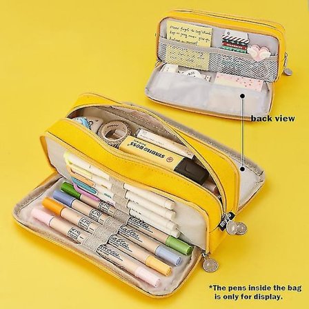 Sød Kawaii kontoropbevaring | Skoleartikler til kontoret | Søde kontorartikler - Stor stor -(Gul)