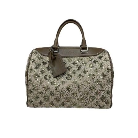 Louis Vuitton Vintage, Pre-Owned Wool Speedy Groen, Dames, Maat:ONE Size