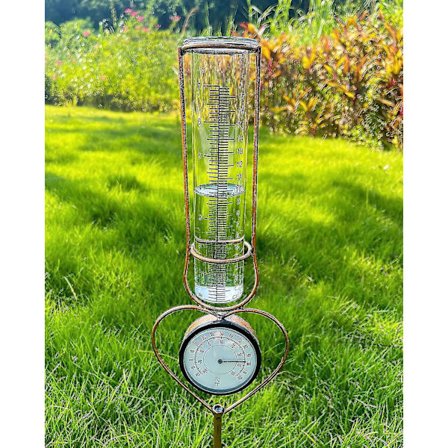 Sobluing Udendørs Regnmåler Med Termometer, Stor Kapacitet Hjerteformet Metal Regnmåler Med Stativ Dekoration Til Have, Have, Græsplæne, Hæk