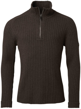Chevalier M's Antony Half Zip Wool Pullover Antler Brown
