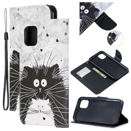 Iphone 12 / 12 Pro - Plånboksfodral - Svart Och Vit Katt